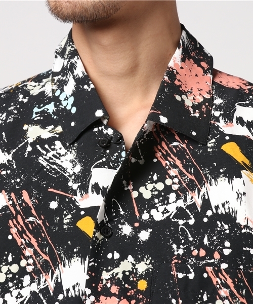 koe（コエ）の「RESORT PAJAMA SHIRTS（シャツ/ブラウス・メンズ・ブラック/ベージュ・L/M/S）」の8枚目の写真