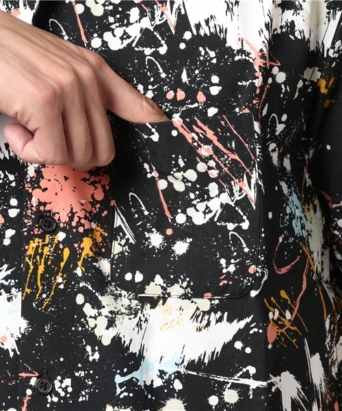 koe（コエ）の「RESORT PAJAMA SHIRTS（シャツ/ブラウス・メンズ・ブラック/ベージュ・L/M/S）」の3枚目の写真