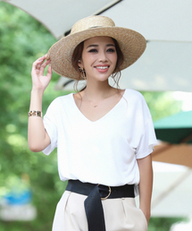 EIMY ISTOIRE | ベーシックVネックTシャツ(Tシャツ/カットソー)