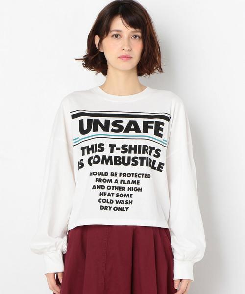 Another Edition(アナザーエディション)の「UNSAFE PRT TEE(Tシャツ/カットソー・レディース・オフホワイト/ブラック/オレンジ・FREE)」の17枚目の写真