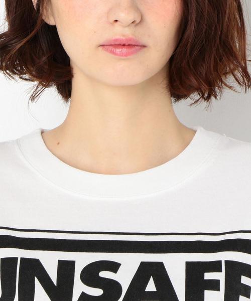 Another Edition(アナザーエディション)の「UNSAFE PRT TEE(Tシャツ/カットソー・レディース・オフホワイト/ブラック/オレンジ・FREE)」の20枚目の写真