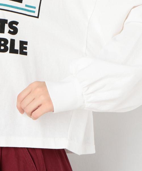 Another Edition(アナザーエディション)の「UNSAFE PRT TEE(Tシャツ/カットソー・レディース・オフホワイト/ブラック/オレンジ・FREE)」の10枚目の写真