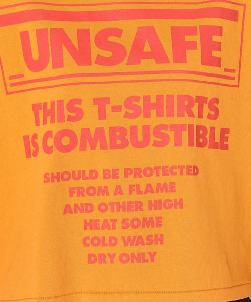 Another Edition(アナザーエディション)の「UNSAFE PRT TEE(Tシャツ/カットソー・レディース・オフホワイト/ブラック/オレンジ・FREE)」の8枚目の写真