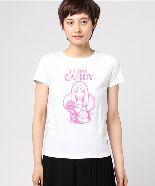MEDICOM TOY（メディコムトイ）の「ルネブティック Tシャツ　CANDY　ガールズサイズ ホワイト（Tシャツ/カットソー・レディース・ホワイト・LARGE/SMALL/MEDIUM）」の2枚目の写真