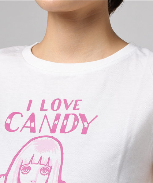 MEDICOM TOY（メディコムトイ）の「ルネブティック Tシャツ　CANDY　ガールズサイズ ホワイト（Tシャツ/カットソー・レディース・ホワイト・LARGE/SMALL/MEDIUM）」の5枚目の写真