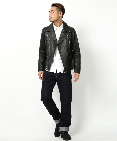 House of Blues（ハウスオブブルース）の「【HOUSE OF BLUES】ラムダブルライダースジャケット（ライダースジャケット