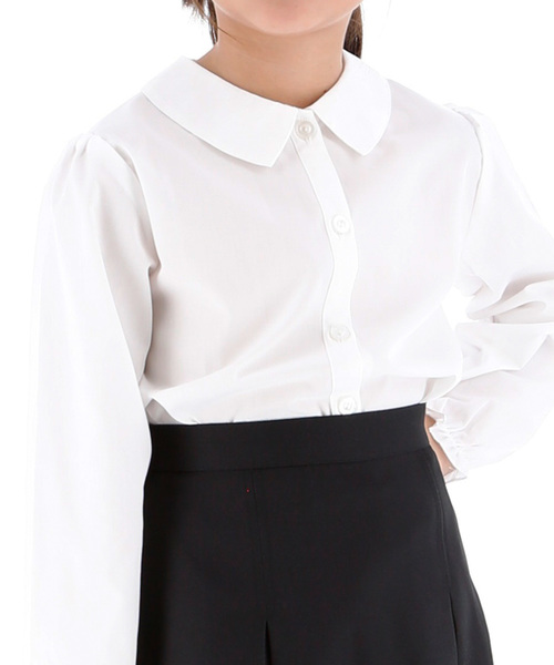 Catherine Cottage（キャサリンコテージ）の「日本製フォーマル長袖ブラウス（シャツ/ブラウス・キッズ・ホワイト系その他2/ホワイト系その他7/ホワイト系その他5/ホワイト系その他/ホワイト系その他4/ホワイト系その他6/ホワイト系その他3/ホワイト系8・100/120/110/130/140）」の6枚目の写真
