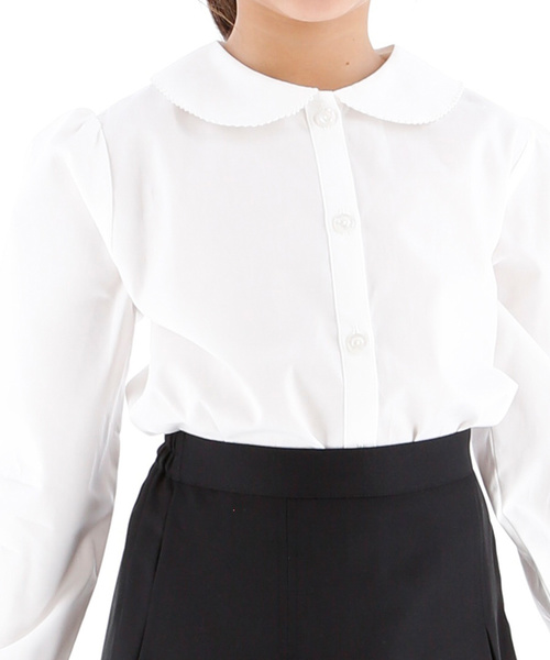 Catherine Cottage（キャサリンコテージ）の「日本製フォーマル長袖ブラウス（シャツ/ブラウス・キッズ・ホワイト系その他2/ホワイト系その他7/ホワイト系その他5/ホワイト系その他/ホワイト系その他4/ホワイト系その他6/ホワイト系その他3/ホワイト系8・100/120/110/130/140）」の7枚目の写真
