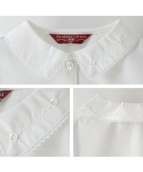 Catherine Cottage（キャサリンコテージ）の「日本製フォーマル長袖ブラウス（シャツ/ブラウス・キッズ・ホワイト系その他2/ホワイト系その他7/ホワイト系その他5/ホワイト系その他/ホワイト系その他4/ホワイト系その他6/ホワイト系その他3/ホワイト系8・100/120/110/130/140）」の14枚目の写真