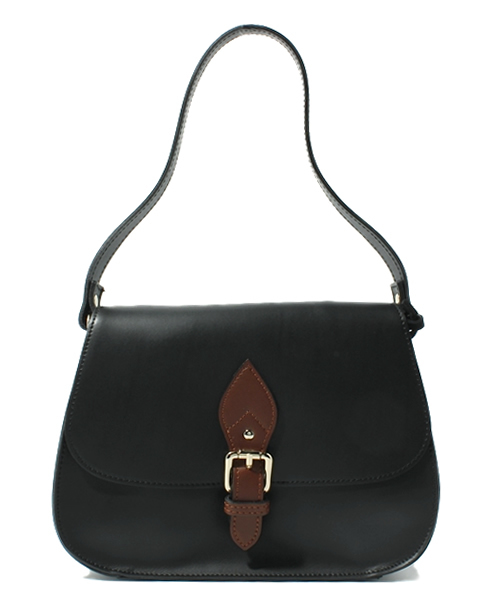 NANO universe（ナノユニバース）の「innuE/バイカラークラシカルポシェット（ショルダーバッグ・レディース・グリーン/ブラウン/ブラック・FREE）」の2枚目の写真