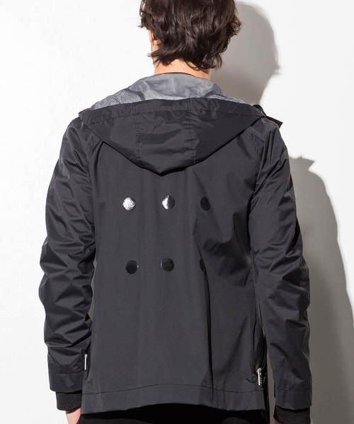 CDM BY CARPEDIEM（シーディーエムバイカルペディエム）の「CDM BY CARPEDIEM(シーディーエム バイ カルペディエム)ドットデザインマウンテンパーカ（パーカー・メンズ・ブラック・MEDIUM/SMALL/LARGE）」の5枚目の写真