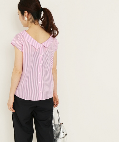 美品　イエナ　IENA　maison シルク　バンドカラーシャツ　アイボリー系 Maison IENAシルクコットンシアーシャツ | イエナ(IENA