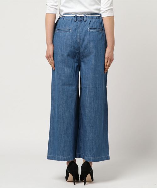 LBC（エルビーシー）の「7.75ozやわらかワイドデニムパンツ         （デニムパンツ・レディース・ネイビー/ブルー・M/L）」の4枚目の写真