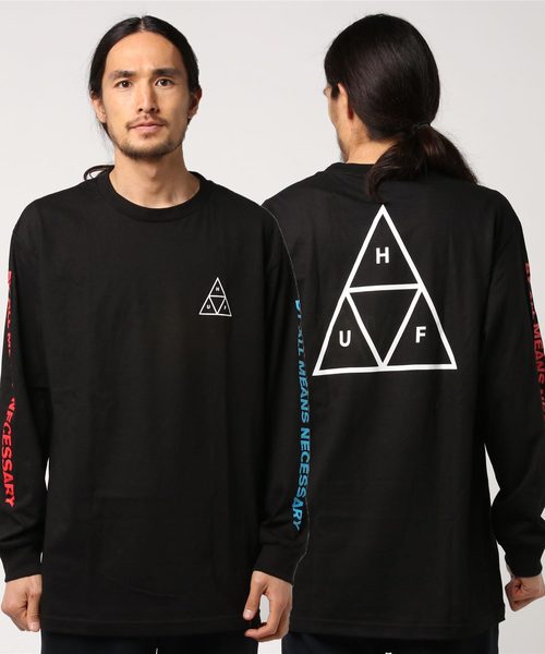 multi triple triangle ls tee huf ハフ ロングスリーブ tシャツ t