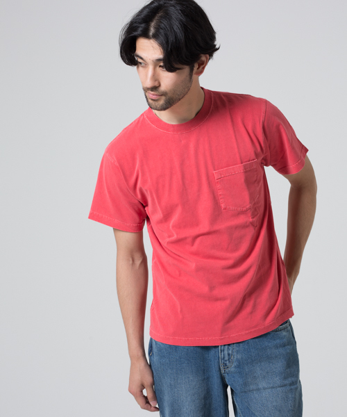 JEMORGAN(ジェーイーモーガン)の「JEMORGAN / ビグメント染ポケTEE(Tシャツ/カットソー・メンズ・ライトブルー/レッド/ブルー/ライトイエロー/ライトピンク/シャーベット・L/M)」の6枚目の写真