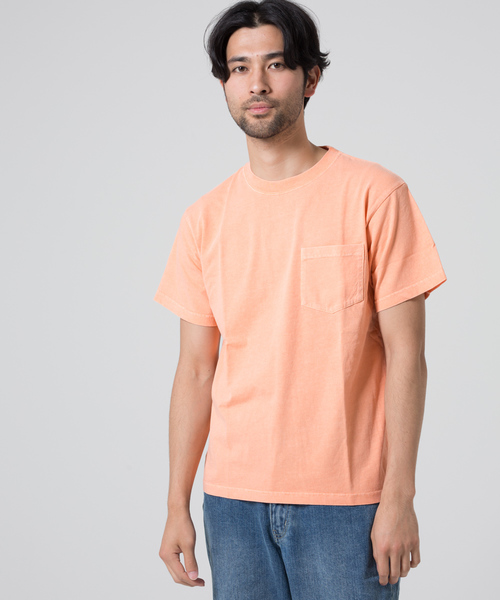 JEMORGAN(ジェーイーモーガン)の「JEMORGAN / ビグメント染ポケTEE(Tシャツ/カットソー・メンズ・ライトブルー/レッド/ブルー/ライトイエロー/ライトピンク/シャーベット・L/M)」の2枚目の写真