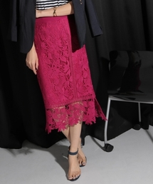 Andemiu | ラインソウレースタイトスカート803398(スカート)