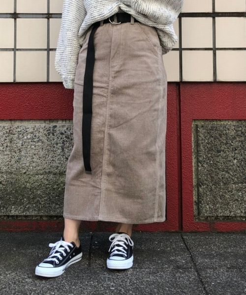 tiptop(ティップトップ)の「ベルト付ペインタータイトスカート(スカート・レディース・グレー/グレイッシュベージュ/ブルー/ブラック/ベージュ/ネイビー・FREE)」の8枚目の写真