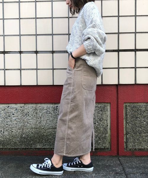 tiptop(ティップトップ)の「ベルト付ペインタータイトスカート(スカート・レディース・グレー/グレイッシュベージュ/ブルー/ブラック/ベージュ/ネイビー・FREE)」の9枚目の写真