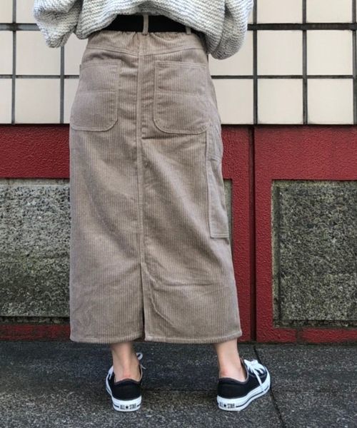 tiptop(ティップトップ)の「ベルト付ペインタータイトスカート(スカート・レディース・グレー/グレイッシュベージュ/ブルー/ブラック/ベージュ/ネイビー・FREE)」の10枚目の写真