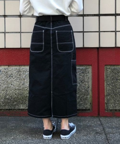 tiptop(ティップトップ)の「ベルト付ペインタータイトスカート(スカート・レディース・グレー/グレイッシュベージュ/ブルー/ブラック/ベージュ/ネイビー・FREE)」の14枚目の写真