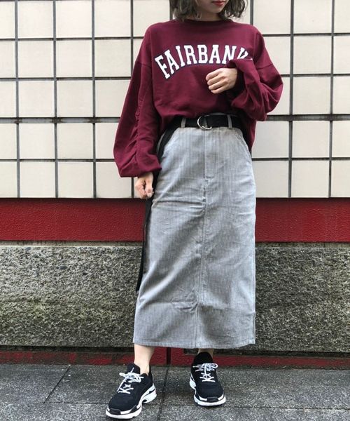 tiptop(ティップトップ)の「ベルト付ペインタータイトスカート(スカート・レディース・グレー/グレイッシュベージュ/ブルー/ブラック/ベージュ/ネイビー・FREE)」の15枚目の写真