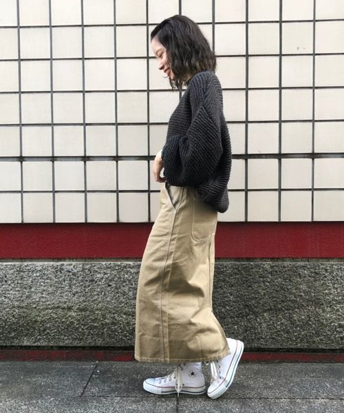 tiptop(ティップトップ)の「ベルト付ペインタータイトスカート(スカート・レディース・グレー/グレイッシュベージュ/ブルー/ブラック/ベージュ/ネイビー・FREE)」の19枚目の写真