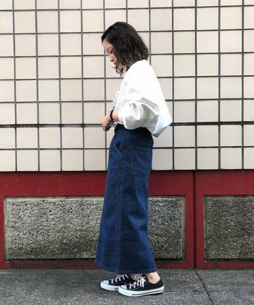 tiptop(ティップトップ)の「ベルト付ペインタータイトスカート(スカート・レディース・グレー/グレイッシュベージュ/ブルー/ブラック/ベージュ/ネイビー・FREE)」の22枚目の写真