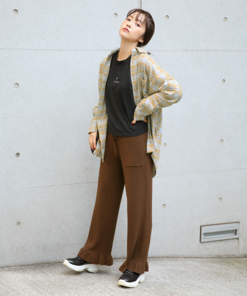 Heather（ヘザー）の「プチロゴワイドロンＴ  814793（Tシャツ/カットソー・レディース・アイボリー/ダークブラウン/ブラック・FREE）」の8枚目の写真