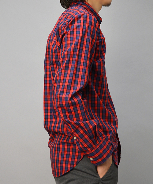 SHIPS(シップス)の「SHIPS AUTHENTIC 【Made in USA】: アメリカ製 ブロード/チェック ボタンダウンシャツ■(シャツ/ブラウス・メンズ・グリーン系その他/レッド系その他・SMALL/MEDIUM/LARGE/X-LARGE)」の3枚目の写真