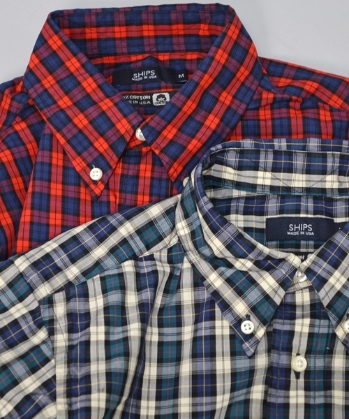 SHIPS(シップス)の「SHIPS AUTHENTIC 【Made in USA】: アメリカ製 ブロード/チェック ボタンダウンシャツ■(シャツ/ブラウス・メンズ・グリーン系その他/レッド系その他・SMALL/MEDIUM/LARGE/X-LARGE)」の5枚目の写真