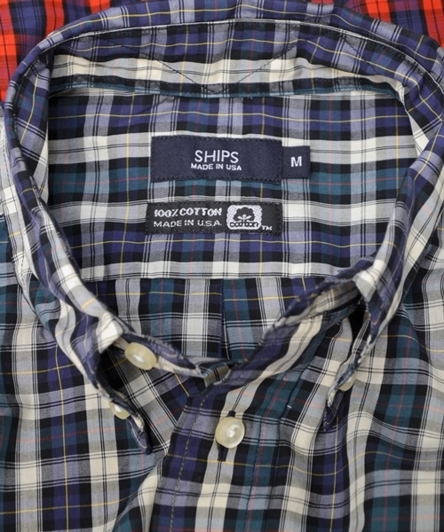 SHIPS(シップス)の「SHIPS AUTHENTIC 【Made in USA】: アメリカ製 ブロード/チェック ボタンダウンシャツ■(シャツ/ブラウス・メンズ・グリーン系その他/レッド系その他・SMALL/MEDIUM/LARGE/X-LARGE)」の6枚目の写真