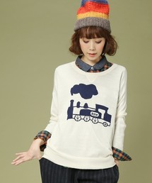 PAR ICI | TRAINインターシャ　ドロッププルオーバー(ニット/セーター)