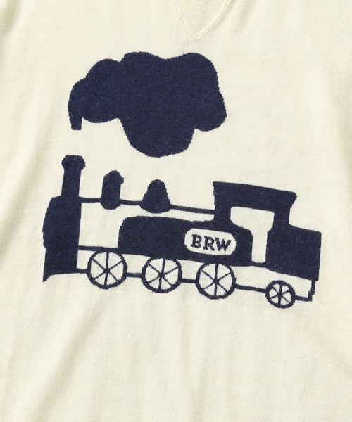 PAR ICI（パーリッシィ）の「TRAINインターシャ　ドロッププルオーバー（ニット/セーター・レディース・グレー/アイボリー・FREE）」の5枚目の写真