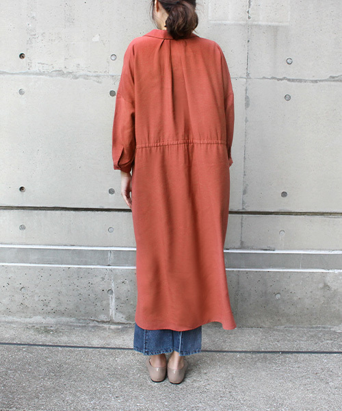 RANDA（ランダ）の「リラックスシャツワンピース（シャツワンピース・レディース・イエロー/オレンジ/クリーム・FREE）」の8枚目の写真