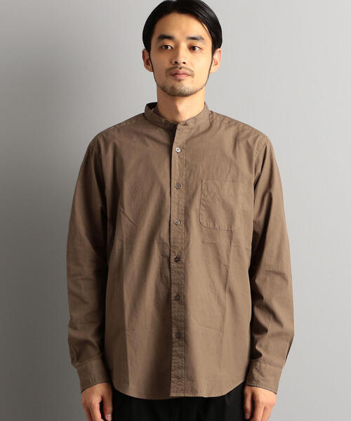 green label relaxing（グリーンレーベルリラクシング）の「CM G/Dブロードバンドカラー シャツ（シャツ/ブラウス・メンズ・ネイビー/オリーブ/ピンク/モカ・SMALL/MEDIUM/LARGE/X-LARGE）」の6枚目の写真