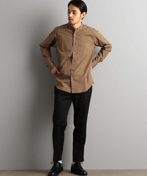 green label relaxing（グリーンレーベルリラクシング）の「CM G/Dブロードバンドカラー シャツ（シャツ/ブラウス・メンズ・ネイビー/オリーブ/ピンク/モカ・SMALL/MEDIUM/LARGE/X-LARGE）」の8枚目の写真