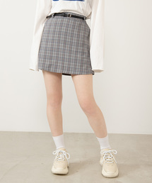 DING | DING/ベルト付きチェックスカ－ト(スカート)