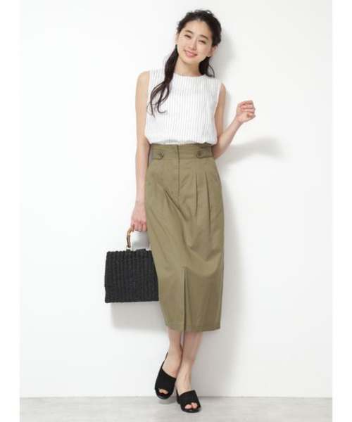 NATURAL BEAUTY BASIC（ナチュラルビューティーベーシック）の「[洗える]フレンチリネンノースリーブブラウス（シャツ/ブラウス・レディース・ブラウン/ブルー/ホワイト系その他・MEDIUM）」の19枚目の写真