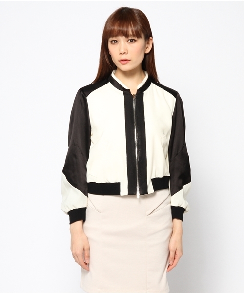 SOMARTA(ソマルタ)の「Jet Blouson(ブルゾン・レディース・ホワイト×ブラック/ブラック・1)」の3枚目の写真