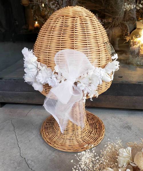 m.soeur（エムスール）の「おうちでワークショップ(ミニコーム)（ヘアピン・レディース・ホワイト/ブルー・FREE）」の4枚目の写真