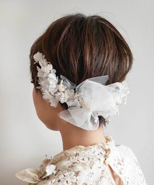 m.soeur（エムスール）の「おうちでワークショップ(ミニコーム)（ヘアピン・レディース・ホワイト/ブルー・FREE）」の3枚目の写真