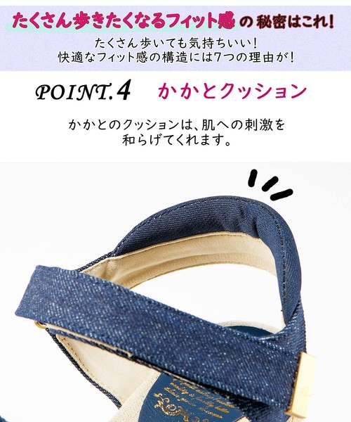 GeeRA(ジーラ)の「ワイズ調整ができるマジカルアーチサンダル(サンダル・レディース・ネイビー/シルバー/ブラック/レッド・MEDIUM/LARGE/SMALL/X-LARGE)」の8枚目の写真