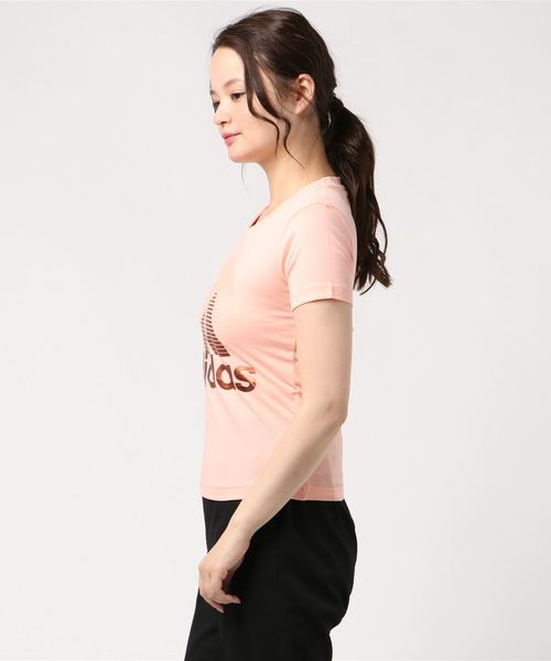 adidas（アディダス）の「adidas/アディダス W MH ホイル Tシャツ/ウィメンズ MH ホイル Tシャツ（Tシャツ/カットソー・レディース・ピンク/ホワイト/ブラック・L/M/S/XL）」の4枚目の写真
