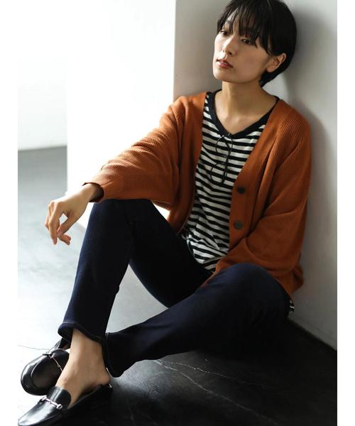 AMERICAN HOLIC（アメリカンホリック）の「Vネックドルマンニットカーディガン　＊（カーディガン/ボレロ・レディース・ネイビー/グリーン/アイボリー/モカ/テラコッタ・M/L）」の22枚目の写真