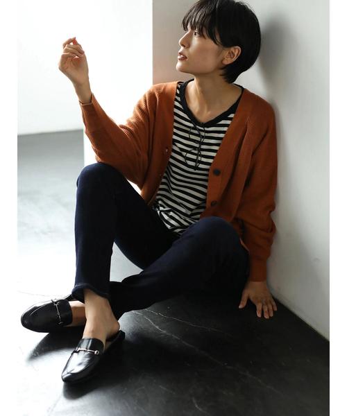 AMERICAN HOLIC（アメリカンホリック）の「Vネックドルマンニットカーディガン　＊（カーディガン/ボレロ・レディース・ネイビー/グリーン/アイボリー/モカ/テラコッタ・M/L）」の21枚目の写真