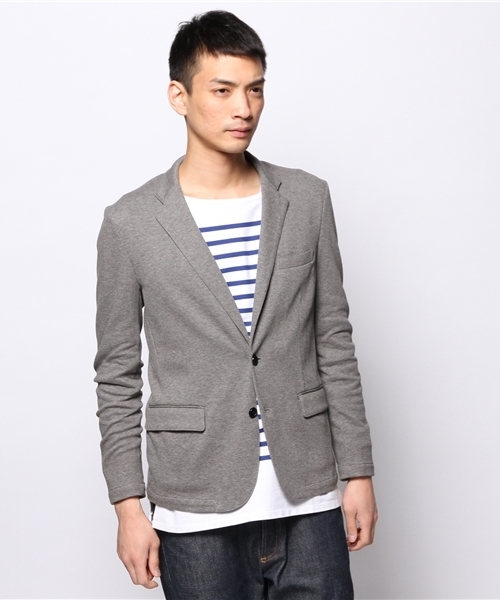 JOURNAL STANDARD(ジャーナルスタンダード)の「DEO QUICK / デオクイック: ダブルフェイスボーダー*カノコジャケット #(テーラードジャケット・メンズ・ブラック/グレー/ネイビー・LARGE/MEDIUM/SMALL)」の7枚目の写真