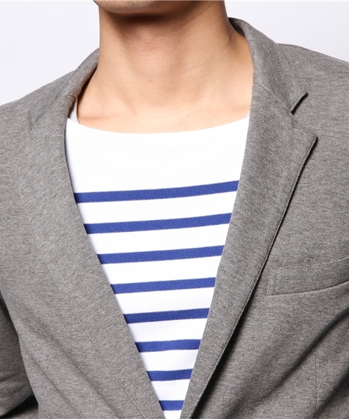 JOURNAL STANDARD(ジャーナルスタンダード)の「DEO QUICK / デオクイック: ダブルフェイスボーダー*カノコジャケット #(テーラードジャケット・メンズ・ブラック/グレー/ネイビー・LARGE/MEDIUM/SMALL)」の8枚目の写真