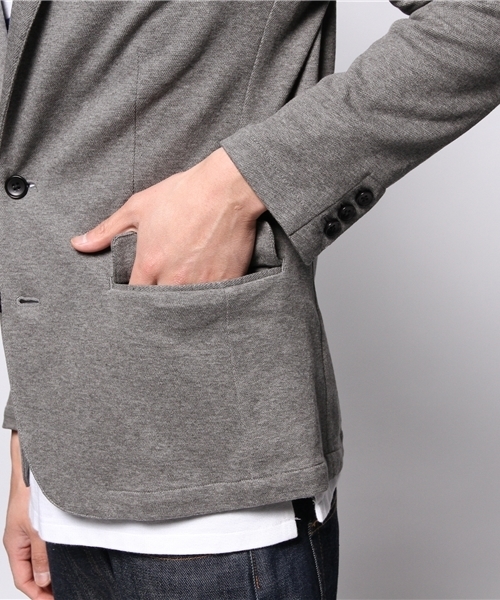 JOURNAL STANDARD(ジャーナルスタンダード)の「DEO QUICK / デオクイック: ダブルフェイスボーダー*カノコジャケット #(テーラードジャケット・メンズ・ブラック/グレー/ネイビー・LARGE/MEDIUM/SMALL)」の9枚目の写真