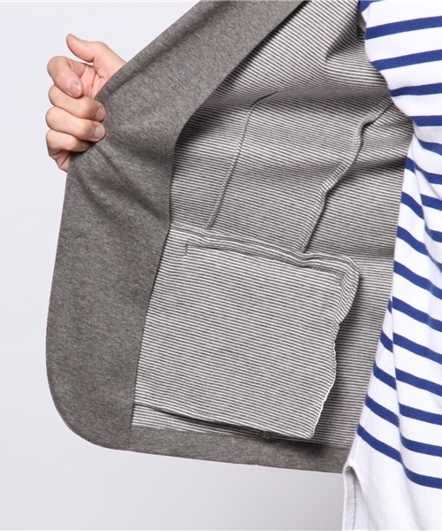 JOURNAL STANDARD(ジャーナルスタンダード)の「DEO QUICK / デオクイック: ダブルフェイスボーダー*カノコジャケット #(テーラードジャケット・メンズ・ブラック/グレー/ネイビー・LARGE/MEDIUM/SMALL)」の10枚目の写真